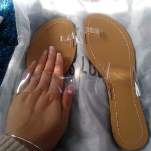 Clear flat sandals - Miss Lola